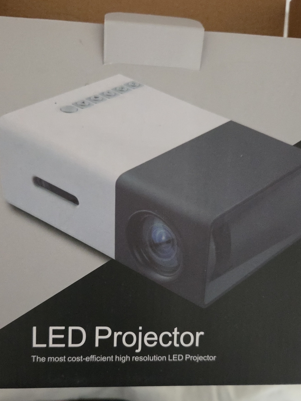 LED Projector - White and Black - Portable Home Video Projector